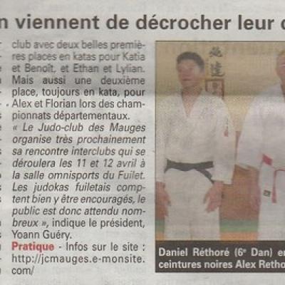 Article del'Echo d'Ancenis du 2 avril 2015